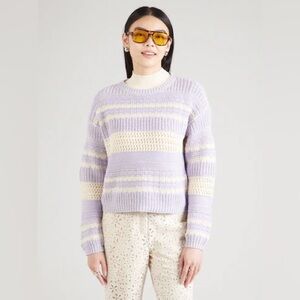 Vero Moda Crewneck Sweater Size Large Lilac‎ Cream Purple